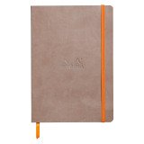 Carnet souple Rhodiarama ligné - 14,8 x 21 cm taupe - 160 pages