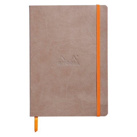 Libreta blanda Rhodiarama rayada - 14,8 x 21 cm - 160 páginas topo