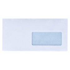 Enveloppe 110 x 220 mm 80 g La Couronne avec fenêtre 45 x 100 mm blanche - Boîte de 500