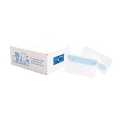 Envelope 110 x 220 mm La Couronne 80 g with window 45 x 100 mm white - Box of 500