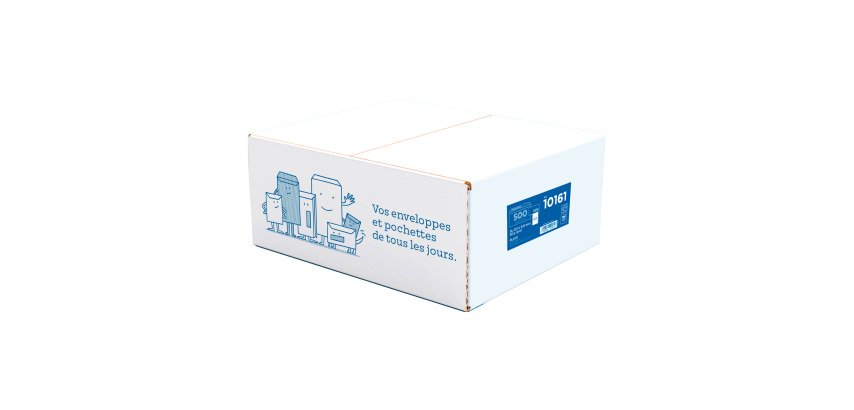 Enveloppe La Couronne 80 g avec bande protectrice blanche - Boîte de 500