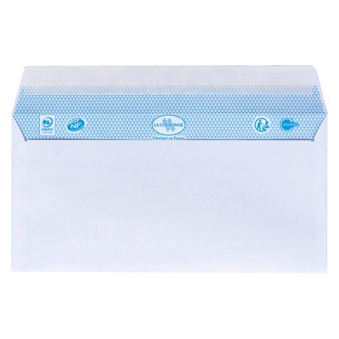 Enveloppe La Couronne 80 g/m² avec bande protectrice blanche - Boîte de 500