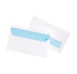 Enveloppe 110 x 220 mm La Couronne 80 g avec fenêtre 45 x 100 mm blanche - Boîte de 500