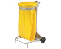 Vuilniszakhouder op wieltjes 110 l Rossignol met pedaal