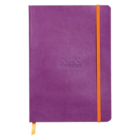 Libreta blanda Rhodiarama rayada - 14,8 x 21 cm - 160 páginas violeta