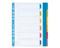 Rewritable A4+ dividers in coloured opaque polypropylene Exacompta - 6 divisions