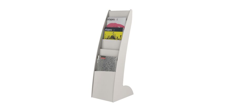 Présentoirs fixes monobloc 6 cases pour format A4 Paperflow