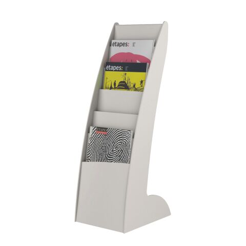 Expositor fijo monobloc 6 compartimentos gris