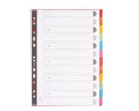 Coloured A4 dividers in glossy cardboard Exacompta - 12 divisions