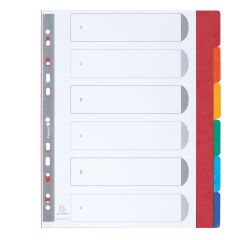 Intercalari Exacompta Nature future A4 maxi assortiti 6 tasti perforato cartoncino lustré neutri 24,5 x 29,7 cm