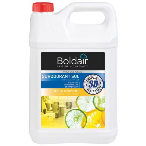 Nettoyant surodorant sol 3D Boldair professional,  Jardin d'agrumes - Bidon de 5 L