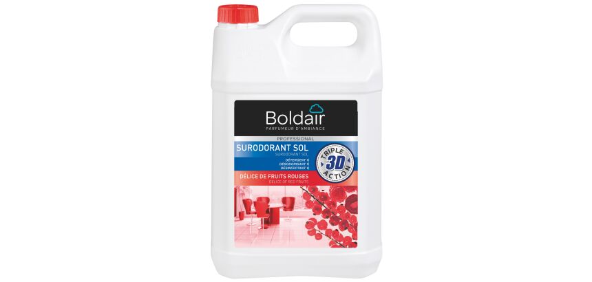 Nettoyant surodorant 3D Boldair Fruits rouges - Bidon 5 litres