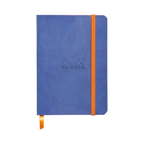 Cuaderno de tapa blanda rayado Rhodiarama - 10,5 x 14,8 cm azul