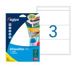 Etiquettes adhésives 64 x 133 mm Agipa 114024 - Pochette de 48