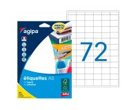 Box von 1152 selbstklebenden Etiketten Agipa 114007 weiß 16 x 22 mm Laser und Tintenstrahl