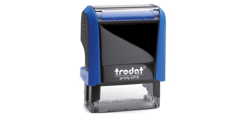 Trodat Printy 4910 sello con texto personalizable 2 líneas 26 x 9 mm monocromo