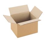 Caisse américaine kraft brun simple cannelure H 11 x L 12 x P 16 cm