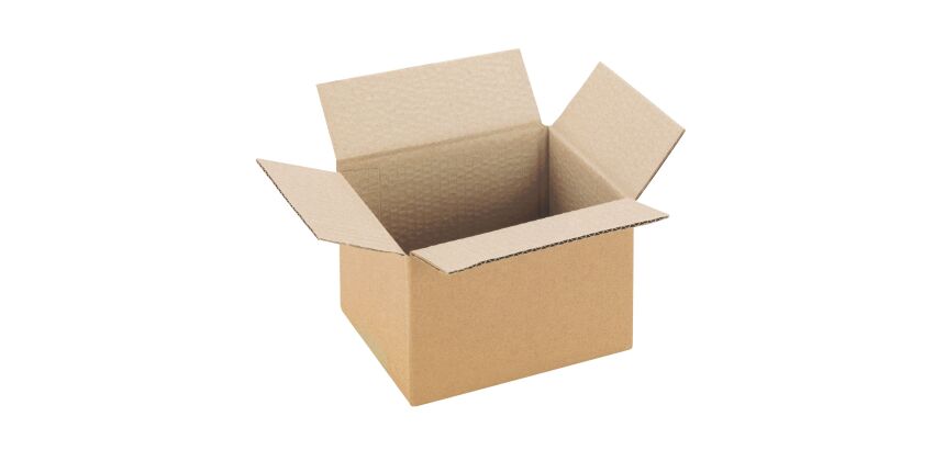 Caisse américaine kraft brun simple cannelure H 11 x L 12 x P 16 cm