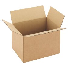 Carton Caisse américaine kraft brun simple cannelure L 20 x l 14 x H 14 cm