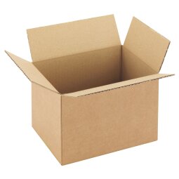 Amerikanische Kiste braunes Kraftpapier einwellig B 31 x T 22 x H 10 cm