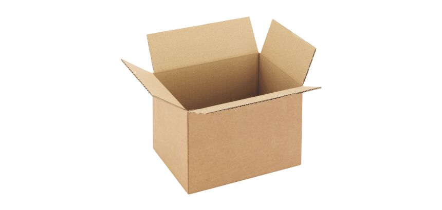 Caisse américaine kraft brun simple cannelure H 14 x L 14 x P 20 cm