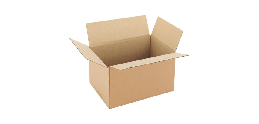 Caisse américaine kraft brun simple cannelure H 17 x L 20 x P 30 cm