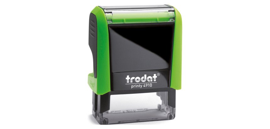 Trodat Printy 4910 sello con texto personalizable 2 líneas 26 x 9 mm monocromo