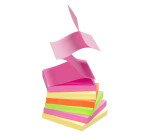 Z-notes repositionnables couleurs Fun Bruneau 75 x 75 mm - bloc de 100 feuilles