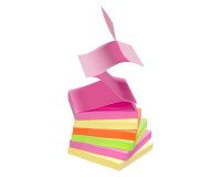 Z-notes repositionnables couleurs Fun Bruneau 75 x 75 mm - 1 bloc de 100 feuilles
