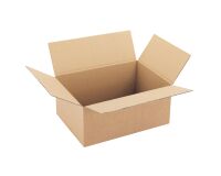 Carton Caisse américaine kraft brun simple cannelure L 31 x l 21,5 x H 14 cm