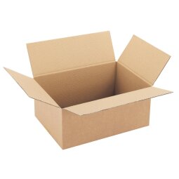 Carton Caisse américaine kraft brun simple cannelure L 31 x l 21,5 x H 14 cm