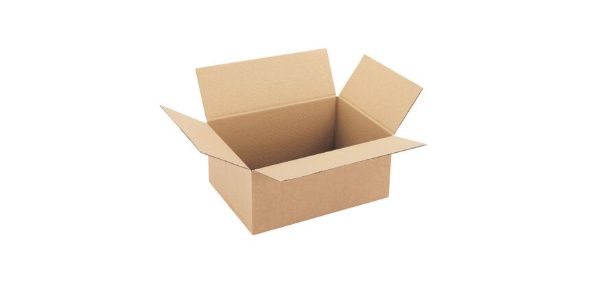 Carton Caisse américaine kraft brun simple cannelure L 31 x l 21,5 x H 14 cm