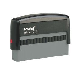 Trodat Printy 4916 sello Cuenta bancaria con texto personalizado 2 líneas monocromo carcasa Negra