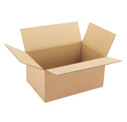 Carton Caisse américaine kraft brun double cannelure L 40 x l 30 x H 20 cm
