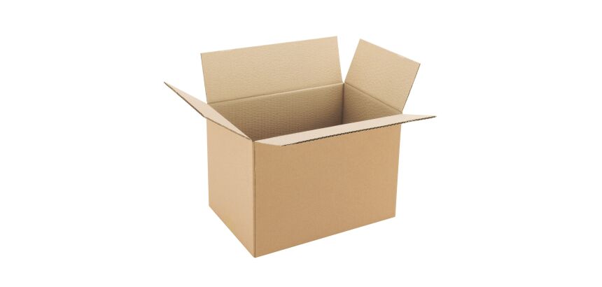 Carton Caisse américaine kraft brun simple cannelure L 35 x l 23 x H 25 cm