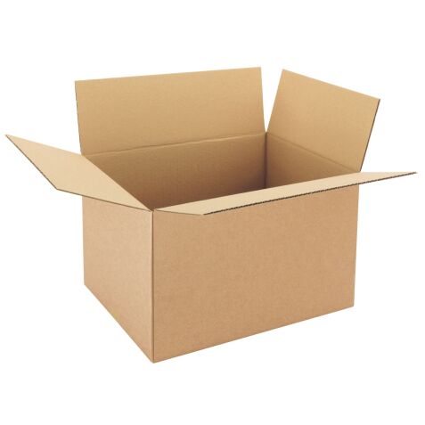 Carton Caisse américaine kraft brun simple cannelure L 40 x l 30 x H 27 cm