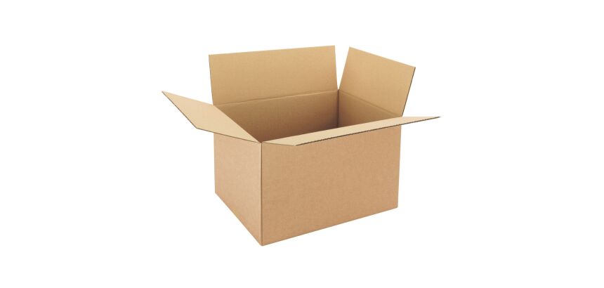 Caisse américaine kraft brun simple cannelure H 27 x L 30 x P 40 cm