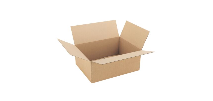 Caisse américaine kraft brun simple cannelure H 16 x L 30 x P 40 cm