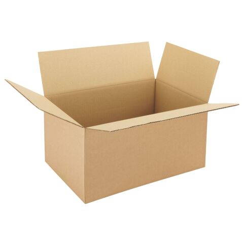 Carton Caisse américaine kraft brun simple cannelure L 45 x l 31 x H 24 cm