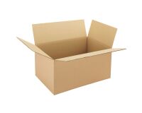 Caisse américaine kraft brun simple cannelure H 24 x L 31 x P 45 cm