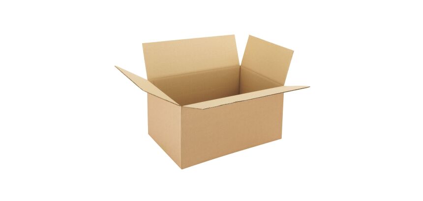 Caisse américaine kraft brun simple cannelure H 24 x L 31 x P 45 cm