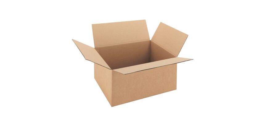 Caisse américaine kraft brun double cannelure H 23 x L 35 x P 35 cm