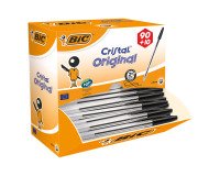 BIC Cristal Original Ballpoint Pen Medium 0.4 mm Black Pack of 100