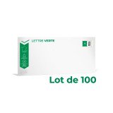 Enveloppes Lettres vertes prêtes-à-poster 110 x 220 mm - Lot de 100