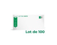 Enveloppes Lettres vertes prêtes-à-poster 110 x 220 mm - Lot de 100