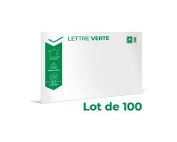Enveloppe Prêt à Poster Lettre Verte - Boîte de 100