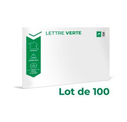 Enveloppes Lettres vertes prêtes-à-poster 162 x 229 mm – Lot de 100
