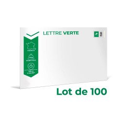 Enveloppe Prêt à Poster Lettre Verte - Boîte de 100