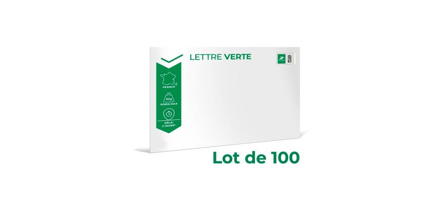 Enveloppes Lettres vertes prêtes-à-poster 162 x 229 mm – Lot de 100
