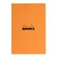 Writing block Rhodia orange stapled 80 sheets 5 x 5 n°18 size 21 x 29.7 cm